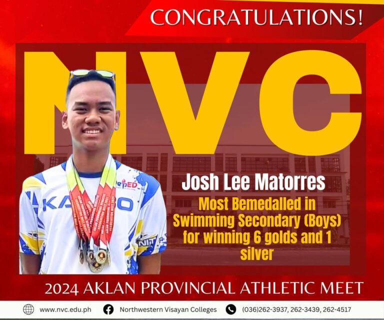 Congratulations to Josh Lee B. Matorres for Outstanding Swimming Achievements!