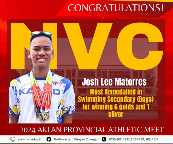 Congratulations to Josh Lee B. Mattores for Outstanding Swimming Achievements