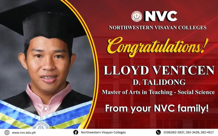 NVC Congratulates Mr. Lloyd Ventcent D. Talindog