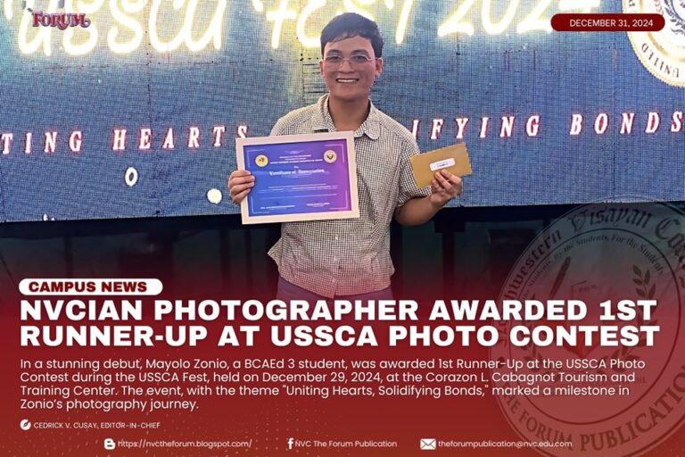 NVCIAN PHOTOGRAPHER AWARDED 1ST RUNNER-UP AT USSCA PHOTO CONTENTS