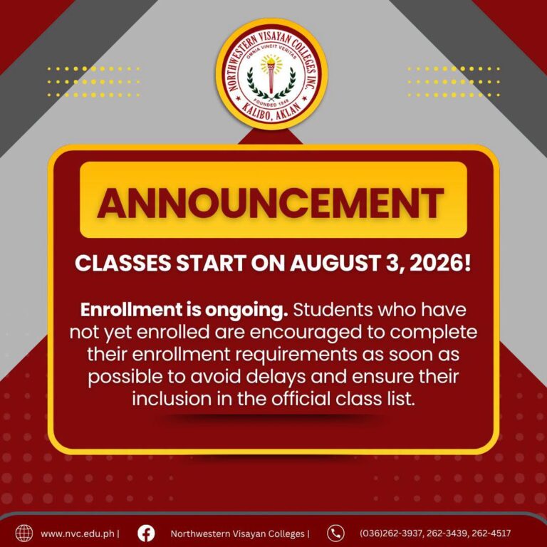 𝗖𝗟𝗔𝗦𝗦𝗘𝗦 𝗙𝗢𝗥 𝟭𝗦𝗧 𝗦𝗘𝗠𝗘𝗦𝗧𝗘𝗥 𝗔𝗬 𝟮𝟬𝟮𝟲–𝟮𝟬𝟮𝟳 𝗦𝗧𝗔𝗥𝗧 𝗢𝗡 𝗔𝗨𝗚𝗨𝗦𝗧 𝟯!